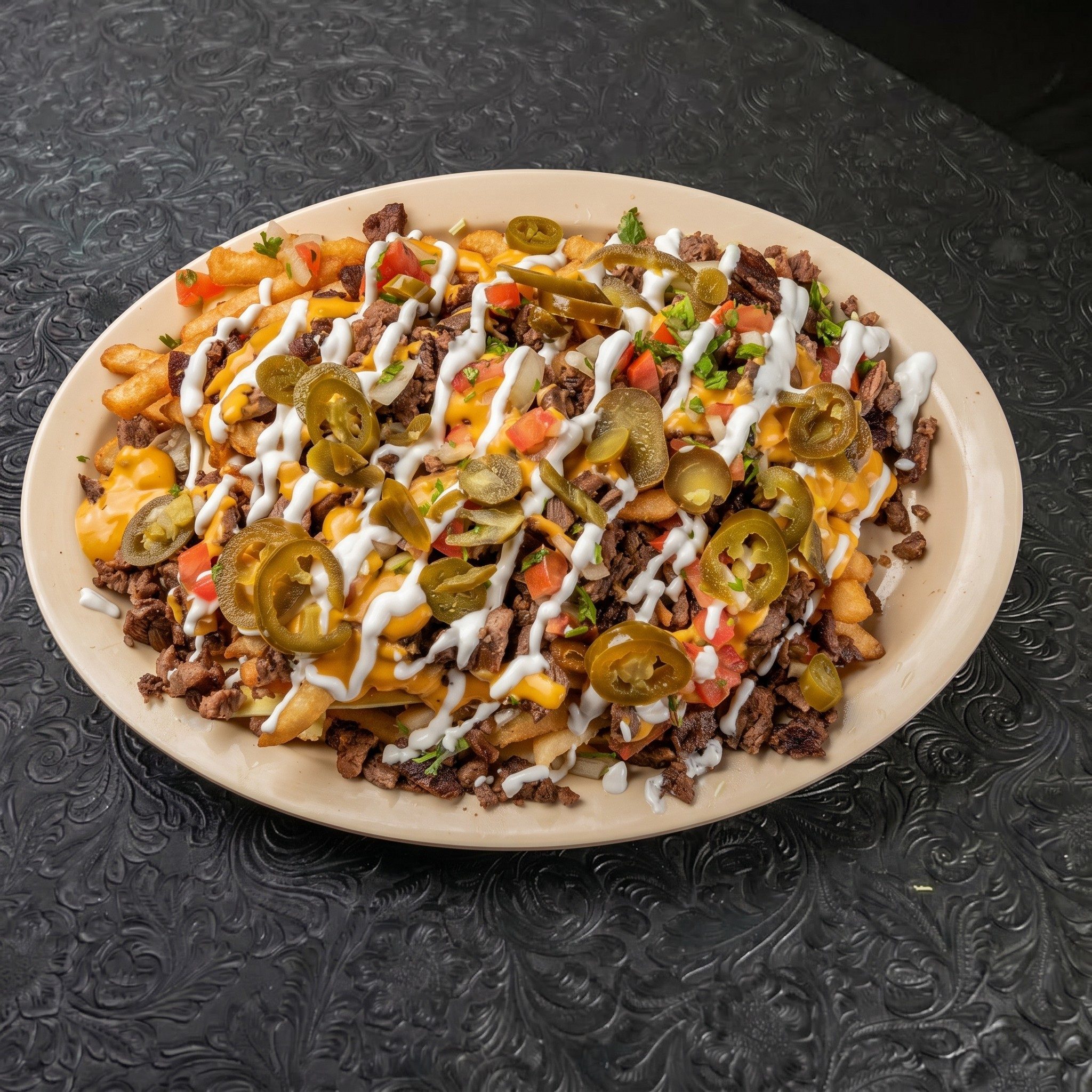 Papas con Asada / Asada Fries.