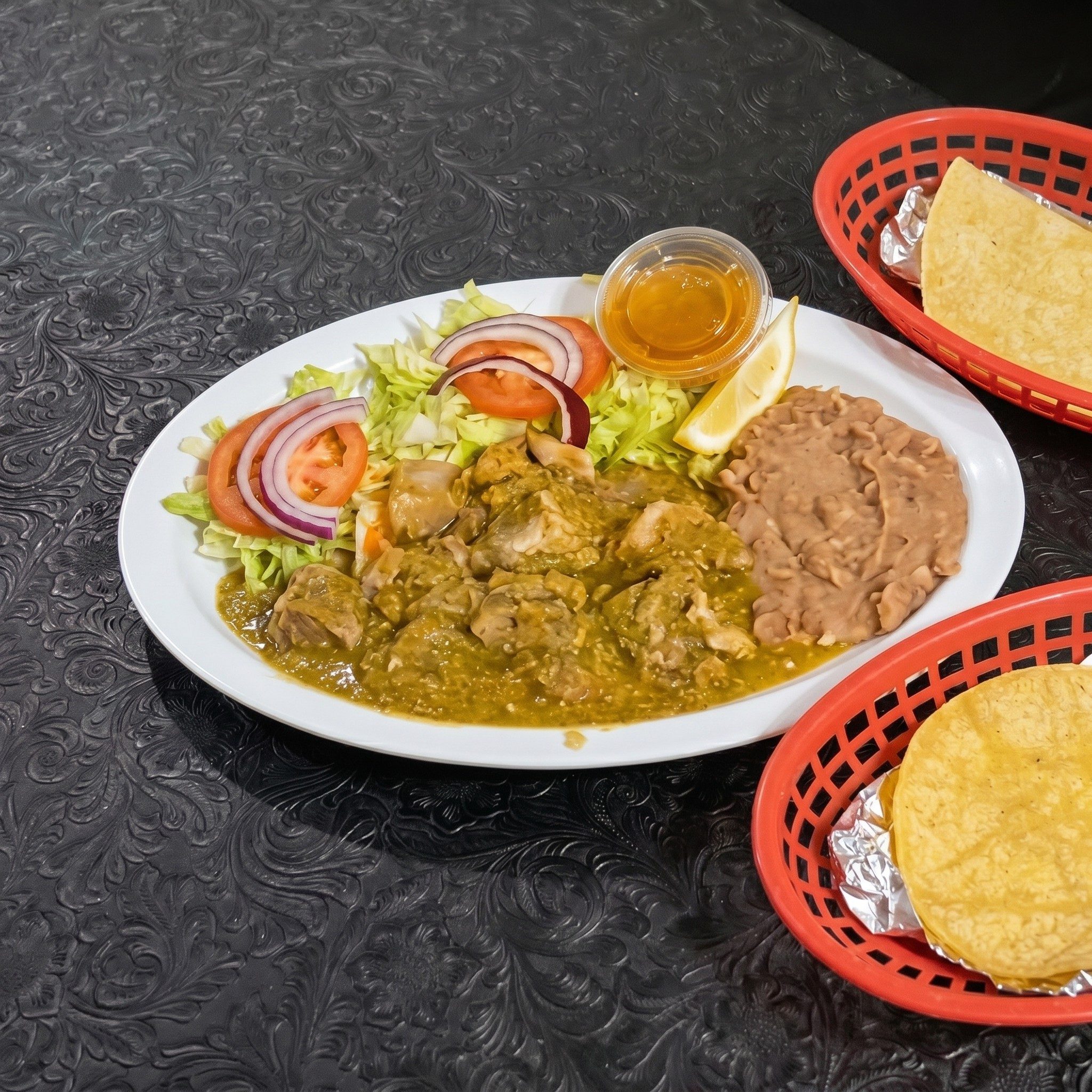 Chile Verde / Green Chili Plate.