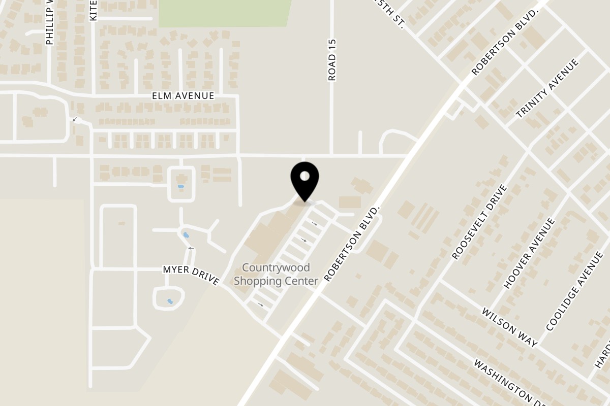 Map showing the location of Taqueria Las Aves on 1702 W Robertson Blvd in Chowchilla